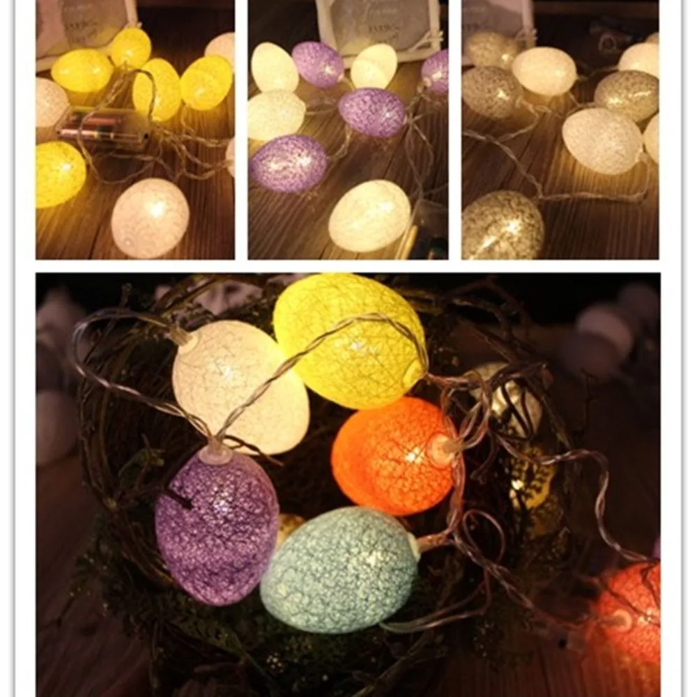 Warm White Easter String Lights LED Lighting Decorative String Lamp Cracked Egg LED Light Ambience Lighting Ornament Lamp