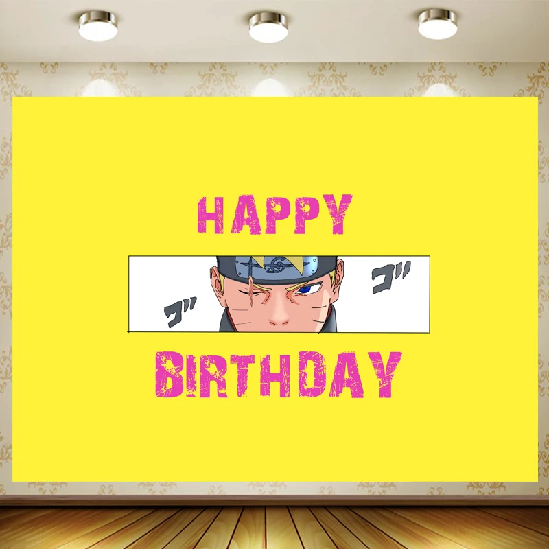 BORUTO Backdrop Boy Birthday Party Supplies Banner room Decoration Background Photography