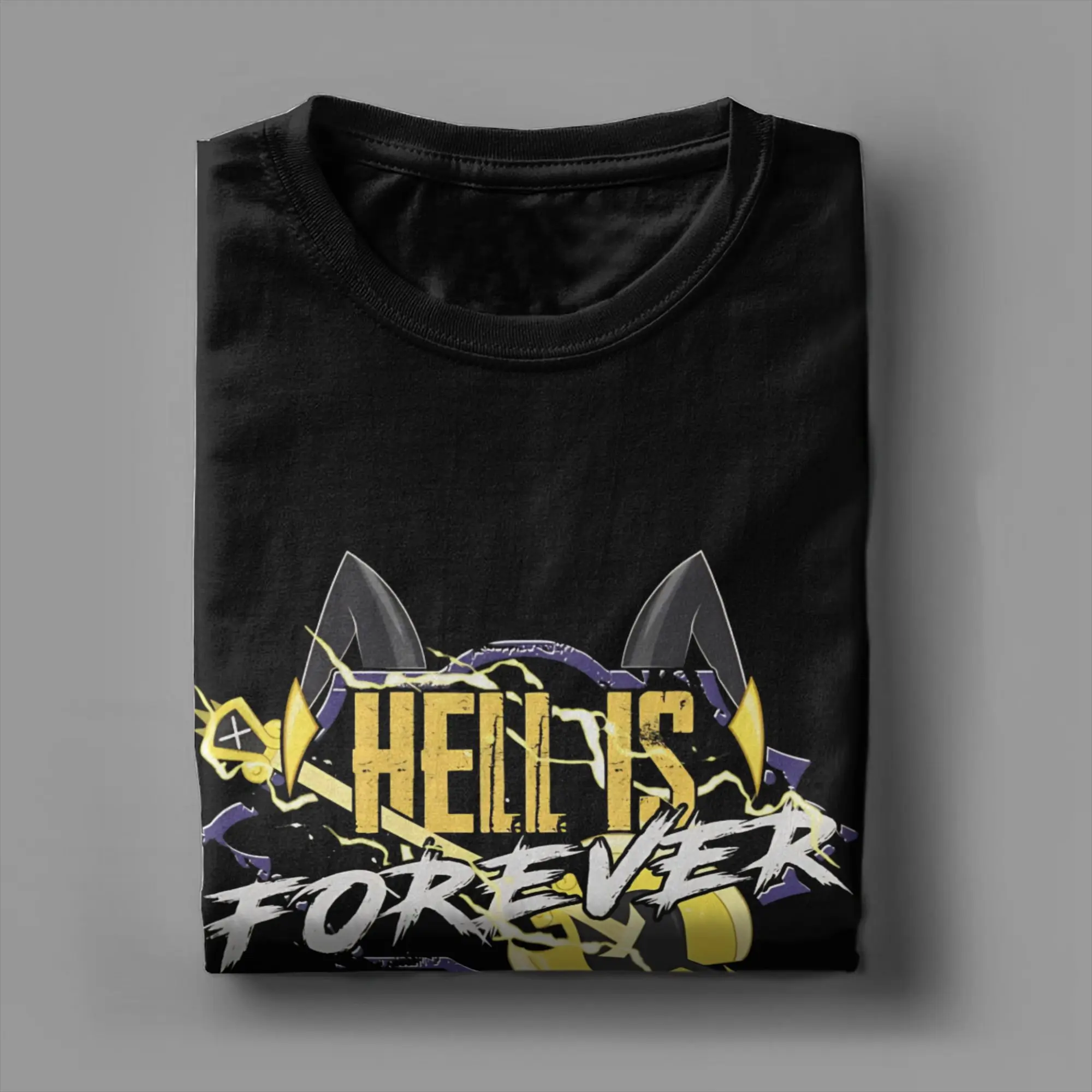 تي شيرت رجالي ونسائي مطبوع عليه رسومات Hazbines Hotelesl Adam Hell is Forever تي شيرت قطني ملابس