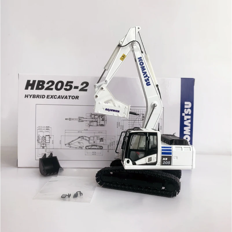 

Diecast 1:50 Scale KOMASTU HB205-2 Hammer Excavator Alloy Engineering Vehicle Model Collection Souvenir Display