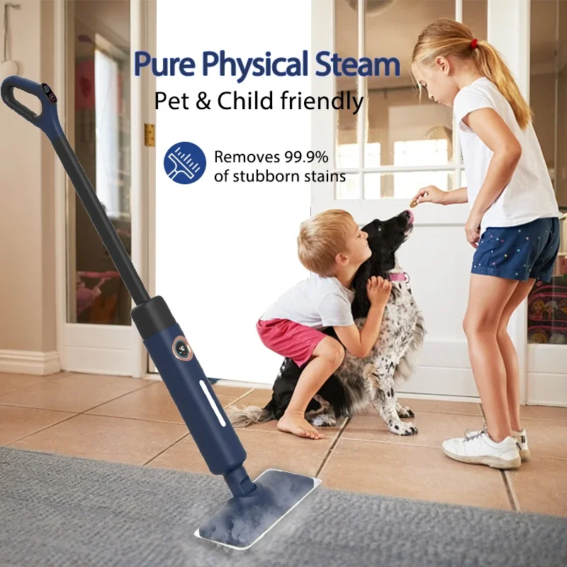 Steam Mop High Temperature Cleaner 10S Heating iIntelligent Temperature Control Floor Cleaners  Blue Steamer Cleaning Machine