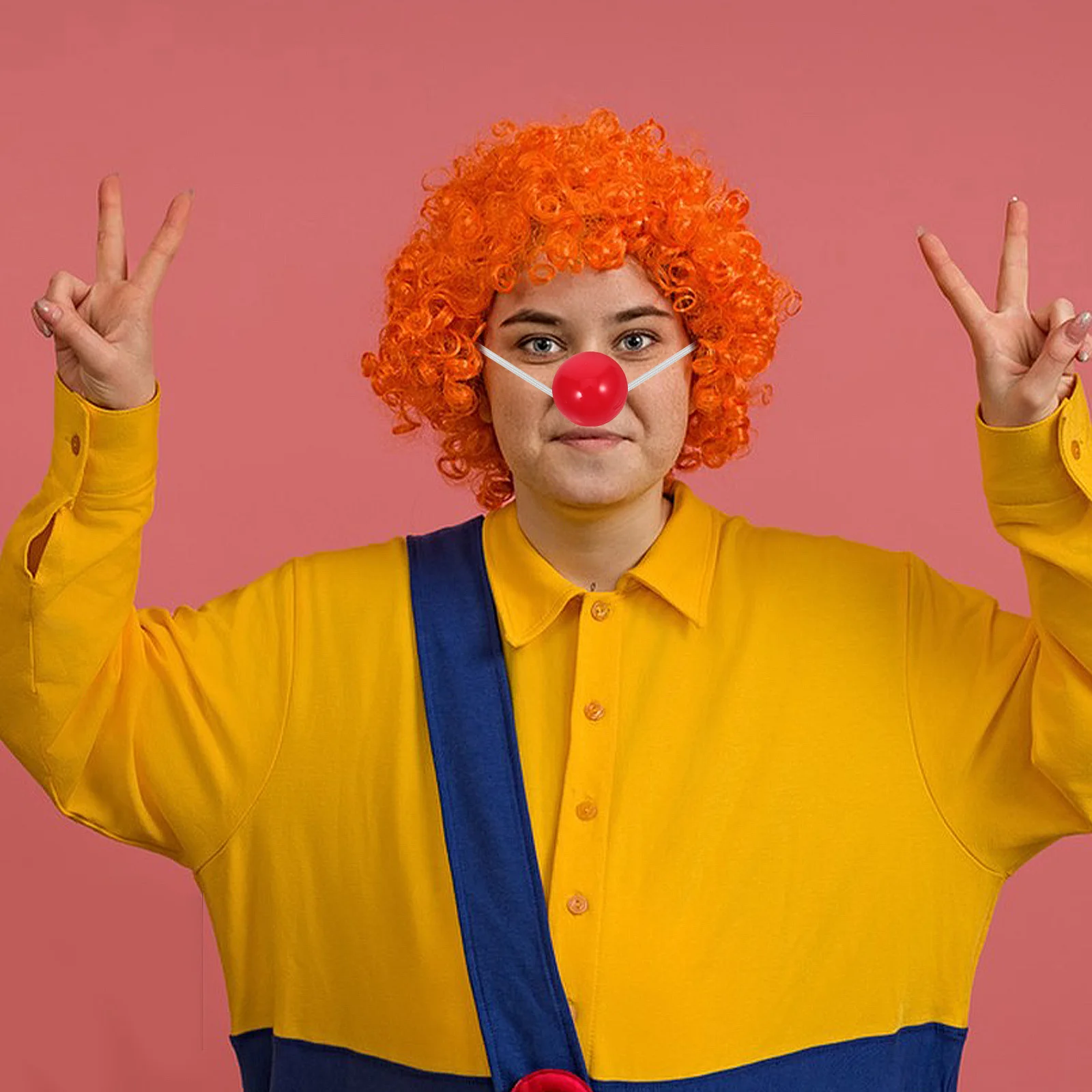 1 قطعة تضيء مهرج الأنف الأحمر متوهجة Led الجدة السيرك الدعامة لجميع القديسين حفلة الكبار تأثيري ملحق الرنة ديكور