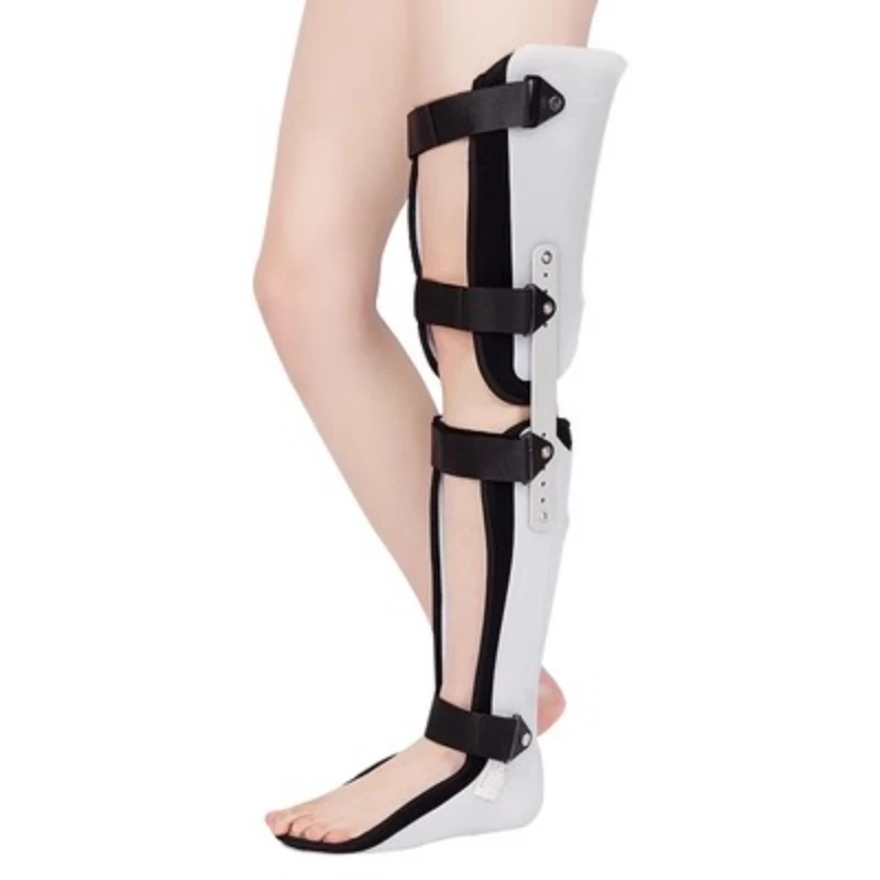 

Adjustable long leg orthosis knee ankle foot fixation brace lower limb rehabilitation fixator