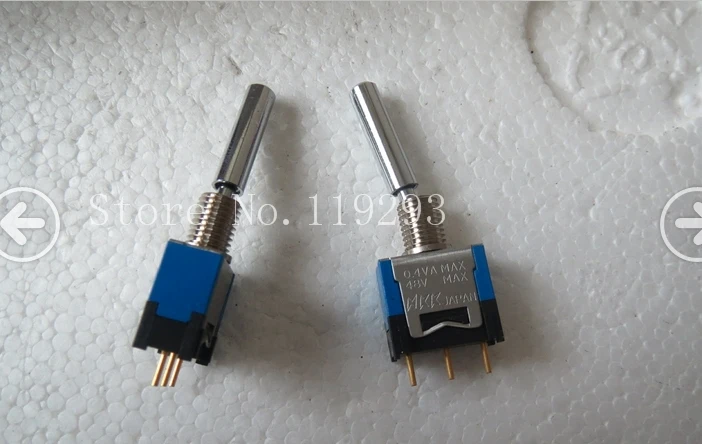 [SA]Japan's NKK D2-2012P gold plated toggle switch 0.4VA 48V Toggle Switch 3 feet 2 files--10PCS/LOT