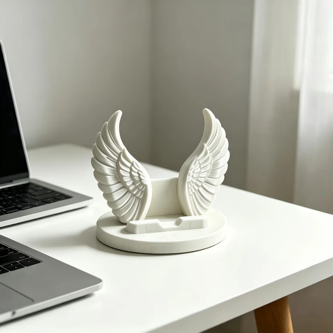 Engelsflügel-Handyständer, Minimalistischer Ästhetischer Desktop-Handyhalter, Tischdekoration Ornament Geburtstag Weihnachten Valentinstag Geschenk