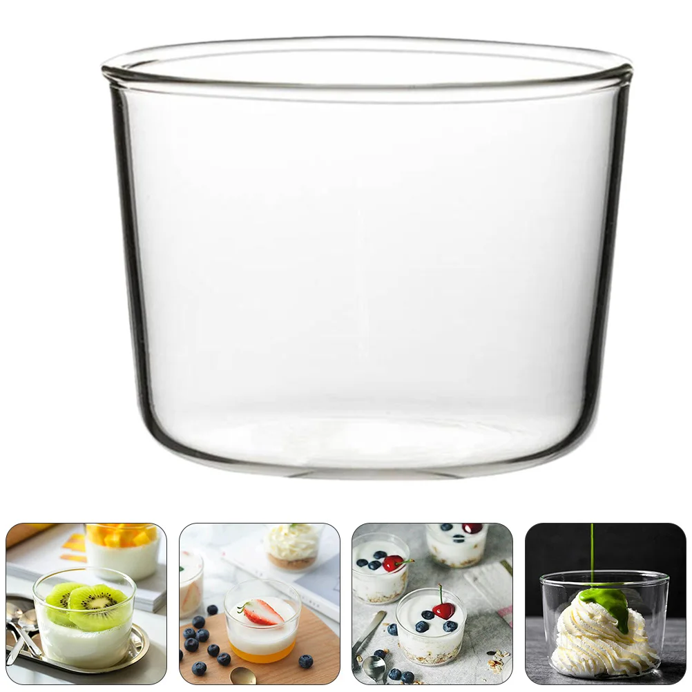 

4Pcs 200ml Pudding Cups Sleek Rounded Design Smooth Surface Comfortable Hand Feel Practical Ice Cream Containers Snack Cups