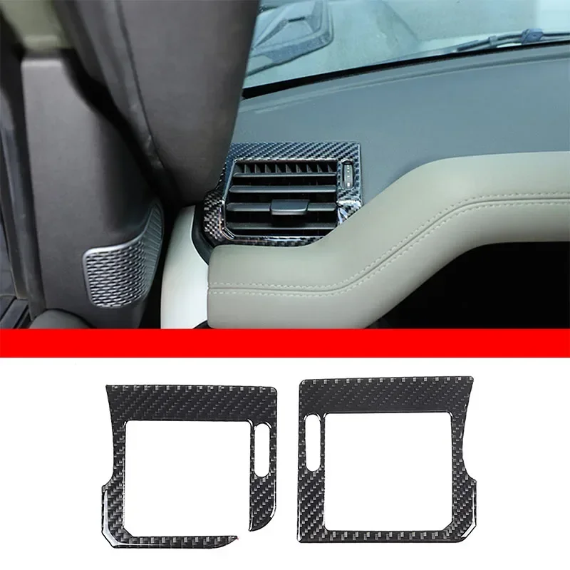 

For Land Rover Defender 2020-2024 Car Dashboard Side Air Outlet Sticker Soft Carbon Fiber Interior Accessories