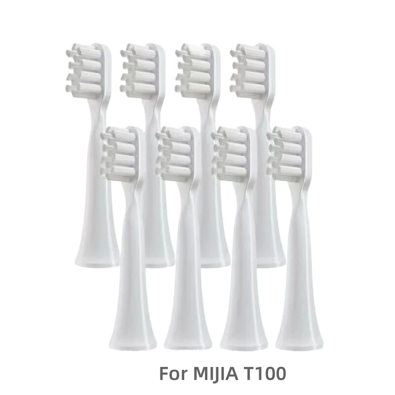 For XIAOMI MIJIA T100 Replacement Brush Heads Sonic Electric Toothbrush Vacuum DuPont Soft Bristle Suitable Nozzles