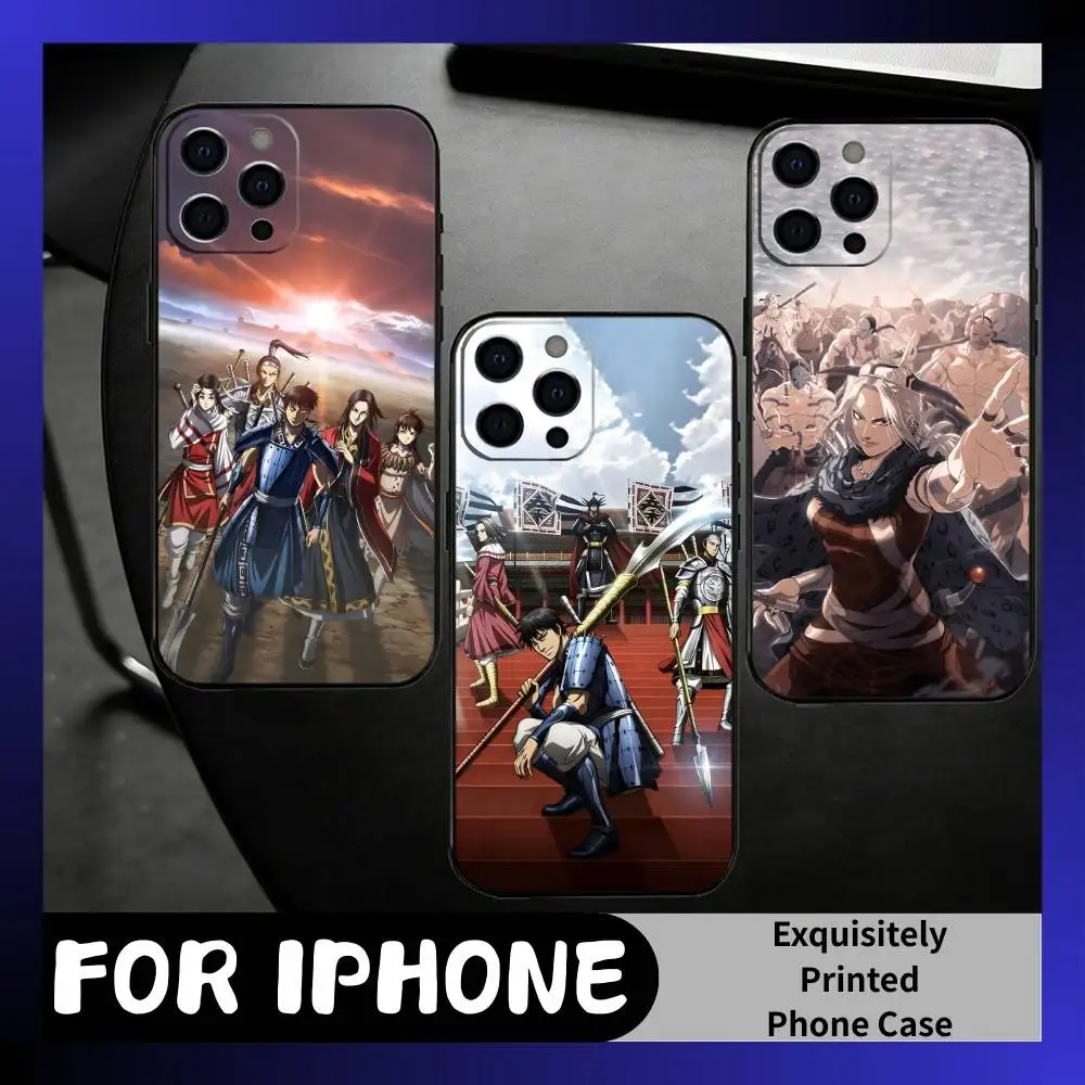 

XIN-K-Kingdom 3rd Season Phone Case For iPhone17,16,15,14,13,12 Plus,Max Soft Silicone Black Cover