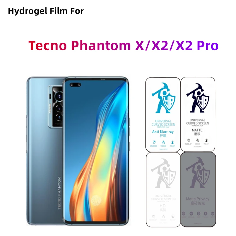 

2pcs Matte Hydrogel Film For Tecno Phantom X HD Screen Protector For Tecno Phantom X2/X2pro Eye Care Anti Spy Matte Protection