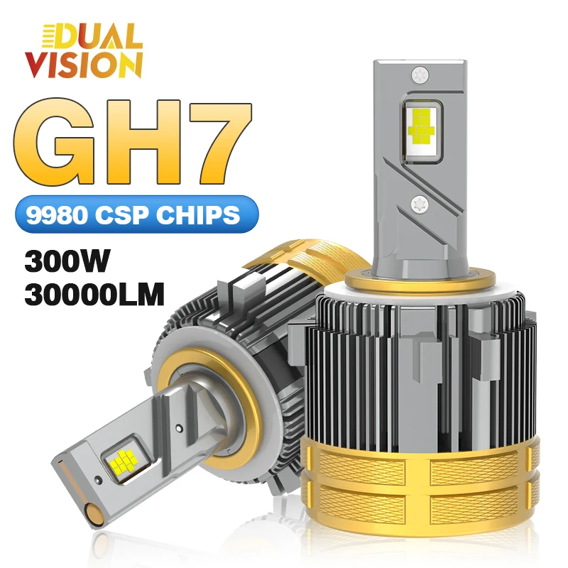 

Dualvision H7 H15 Светодиодные фары G2 LED 30000LM Canbus Лампы дальнего ближнего света 6000K DRL Для VW Golf Passat Tiguan Фара