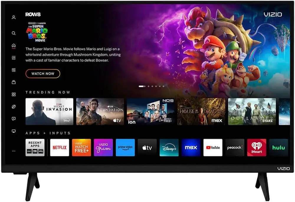 

32-дюймовый LED-телевизор Full Array Smart HD 720p, Bluetooth, VRR, DTS Virtual X, Airplay 2 и встроенный Chromecast (восстановленный)
