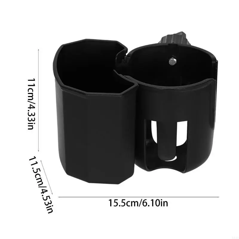 581F Strollers Attachment for Parent Essential Secure On Installation Cup Holder for Parenting Commuting Black