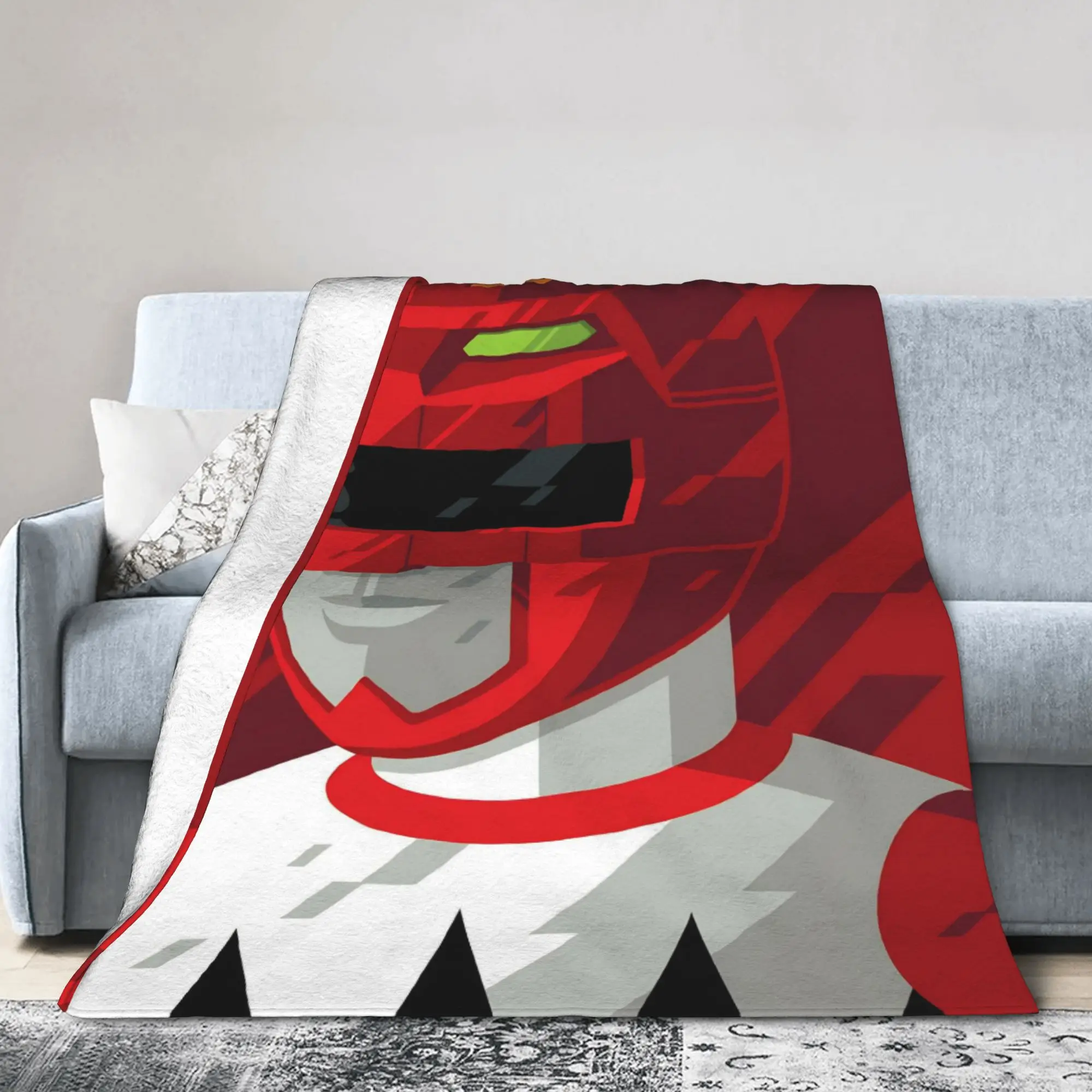 Red Ranger Blankets Fleece Power R-Ranger Warm Throw Blanket for Home Couch Bedspread