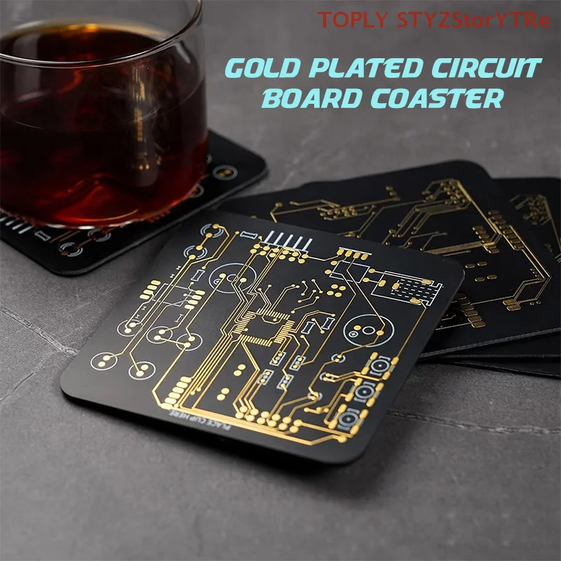 1PC Creative Circuit Board Coaster Personalized PCB Design Fashion Coaster Dining Table Bar Decoration Drinkware Accessories