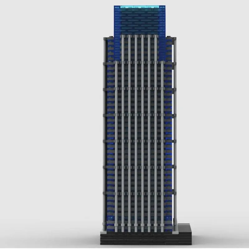 MOC-53813 Building Block Canary Wharf at 1/650th Scale Model Cityscape Architecture Toys DIY Birthday Gifts Exquisite ornaments