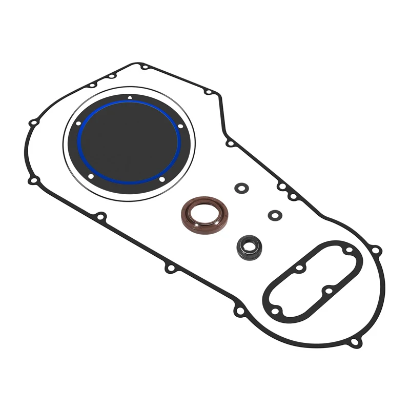 Replacement Clutch Primary Cover Gasket Seal Kit Fit for Harley Davidson Softail & Dyna All Models Made 1994-2005 (8 Pcs/Set)