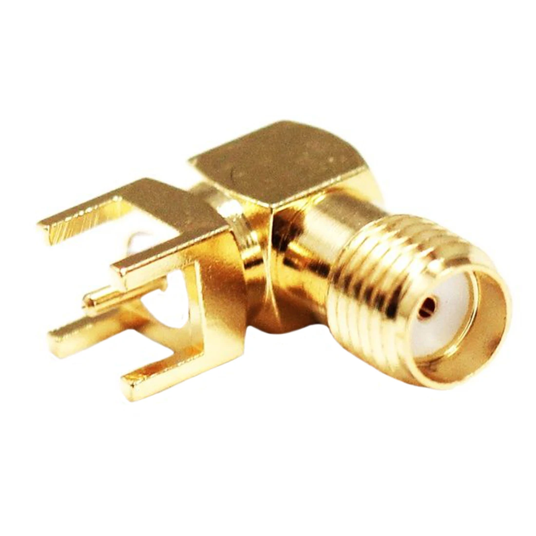 1pc SMA Female Jack RF Coax Connector Right Angle PCB Adapter Goldplated New Wholesale Welding Terminal