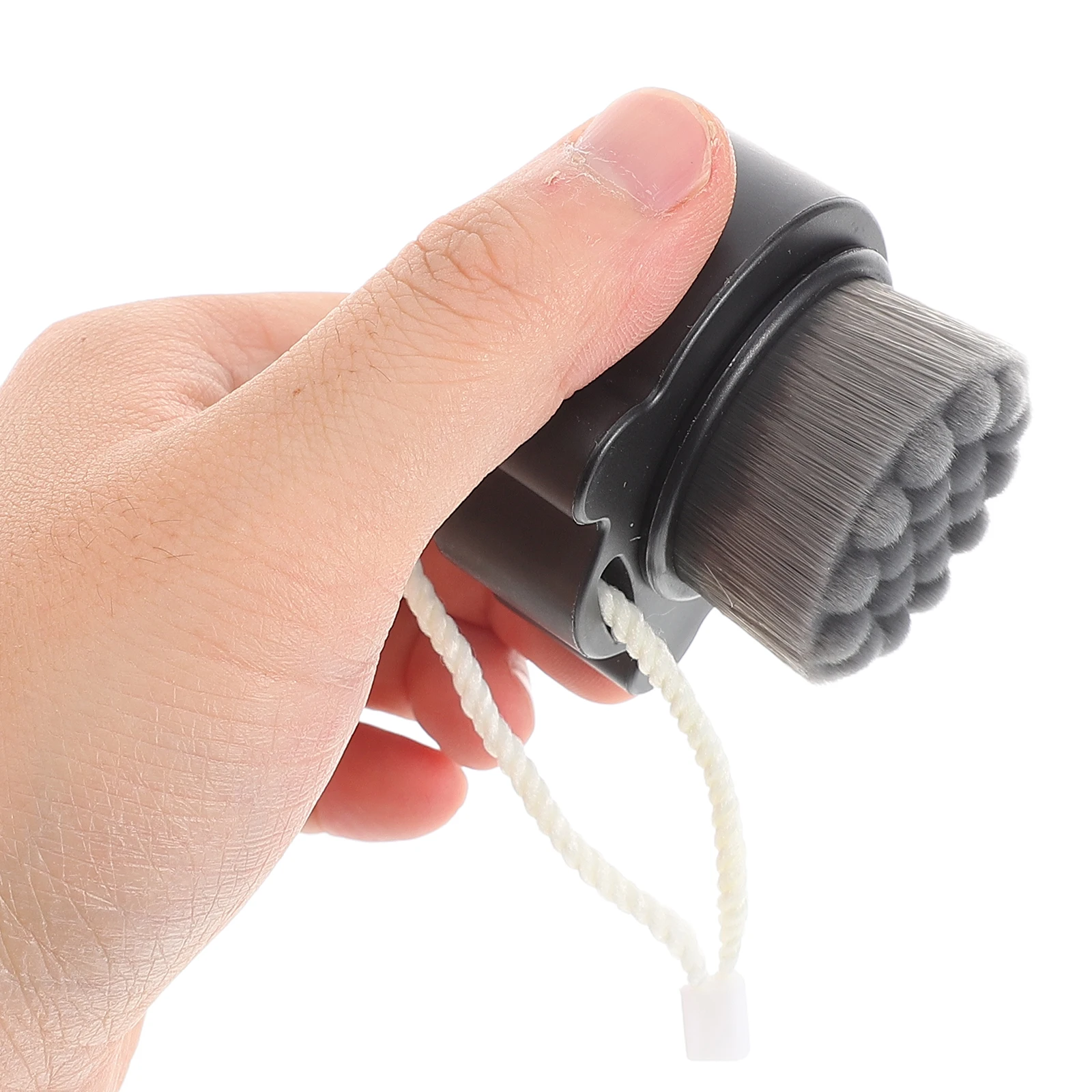 فرشاة وجه من السيليكون مزدوجة الجوانب، غطاء مقشر ناعم أسود، منظف وجه مريح، العناية اليومية بالبشرة، منظف ليفة البشرة