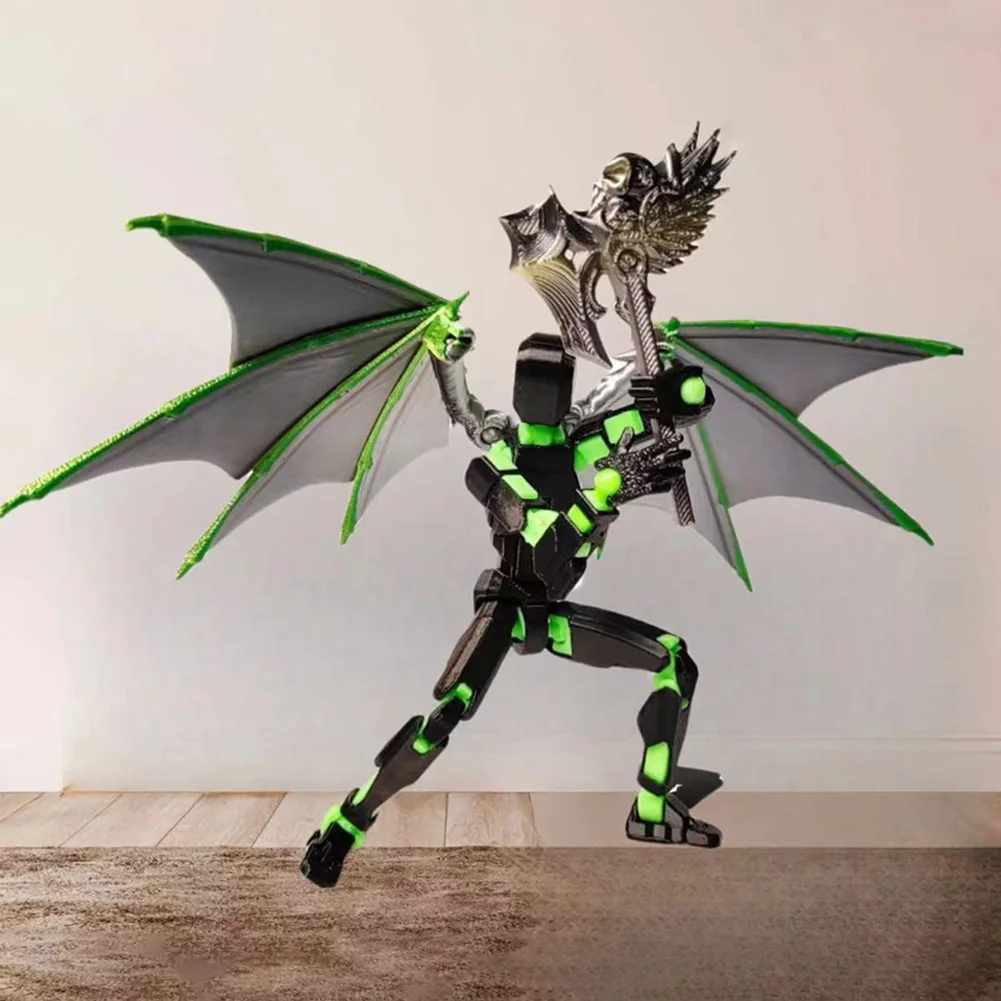 

3D Printed Multi-Jointed Dummy Decorative Flexible Articulated Fidget Toy with 6 Pair Hands Articulated Model for Desktop Decor