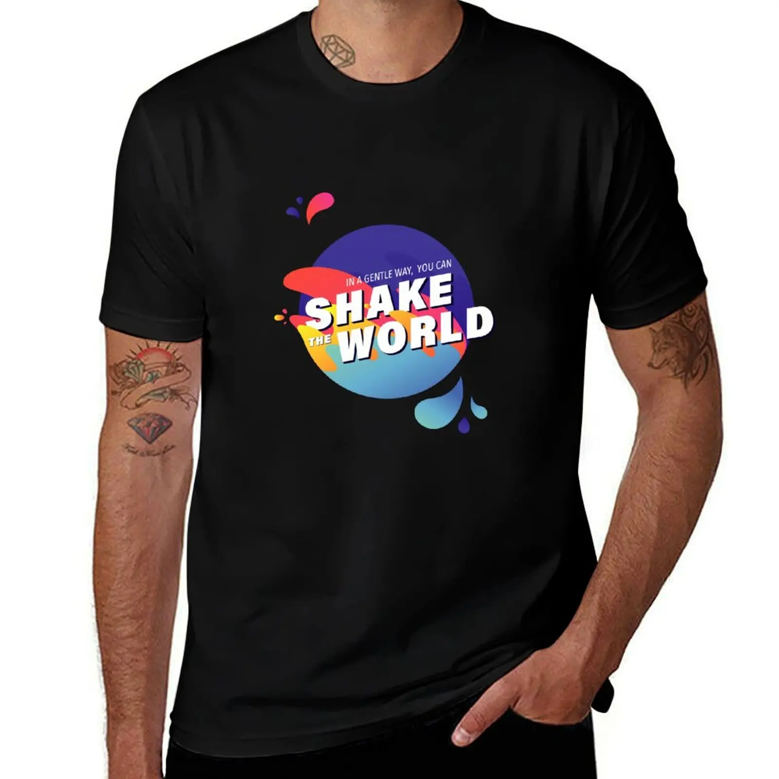 In a gentle way you can shake the world T-Shirt Modern Style Print T-Shirt