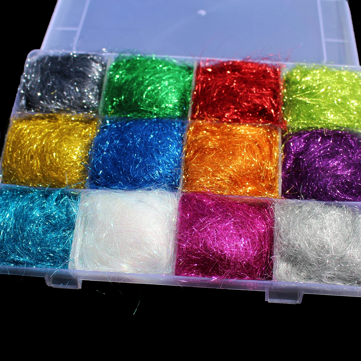 

Tigofly 12 Colors Glitter ICE DUBBING Wing Body Trout Nymph Fly Fishing Tying Materials