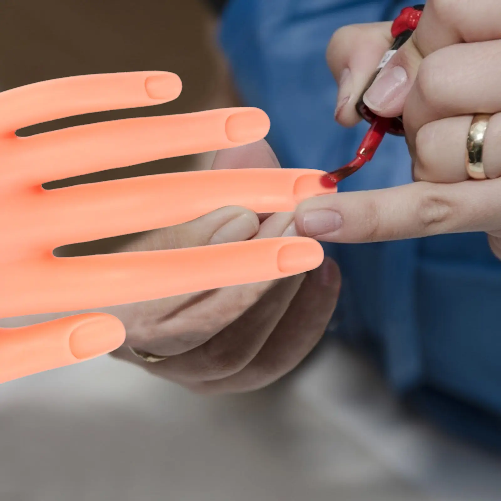 Movable Nail Practice Hand High Simulation Nail Art Manicure Training Fake Hand for Beginners Salon Use Professional Practice
