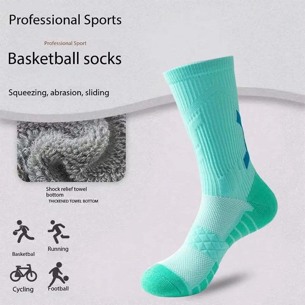 Elite Basketball Socks High Performance, Over The High-top Length for Men & Women, Moisture Wicking & Cushioned