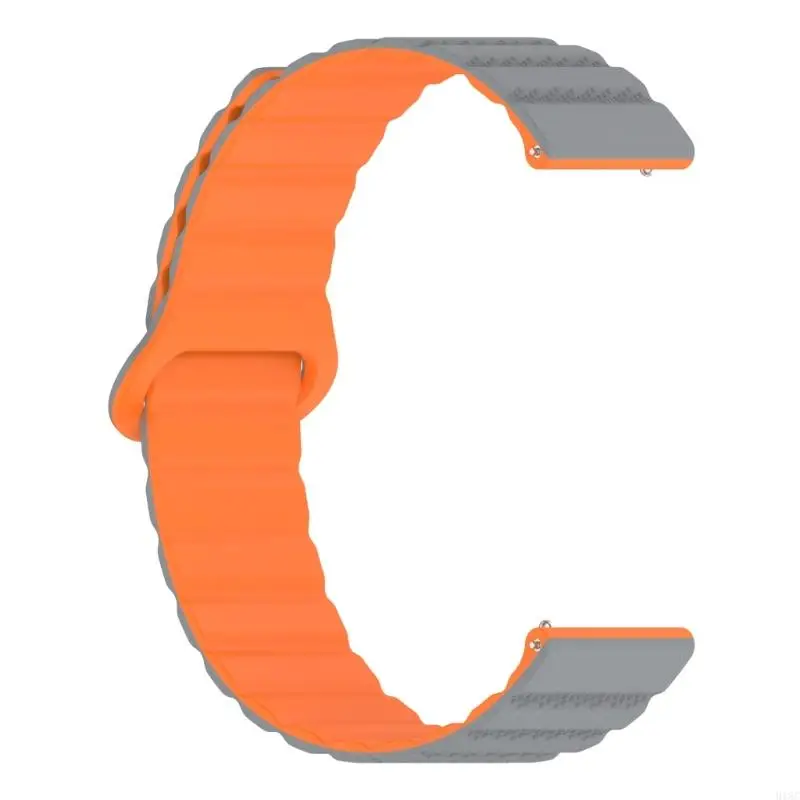 918C Dây Đeo Đồng Hồ Silicon Dây Đeo Vòng Tay Dây Có Khóa Từ Tính Phù Hợp Với 18Mm 20Mm 22Mm Đồng Hồ Thông Minh Smartwatch, Mái