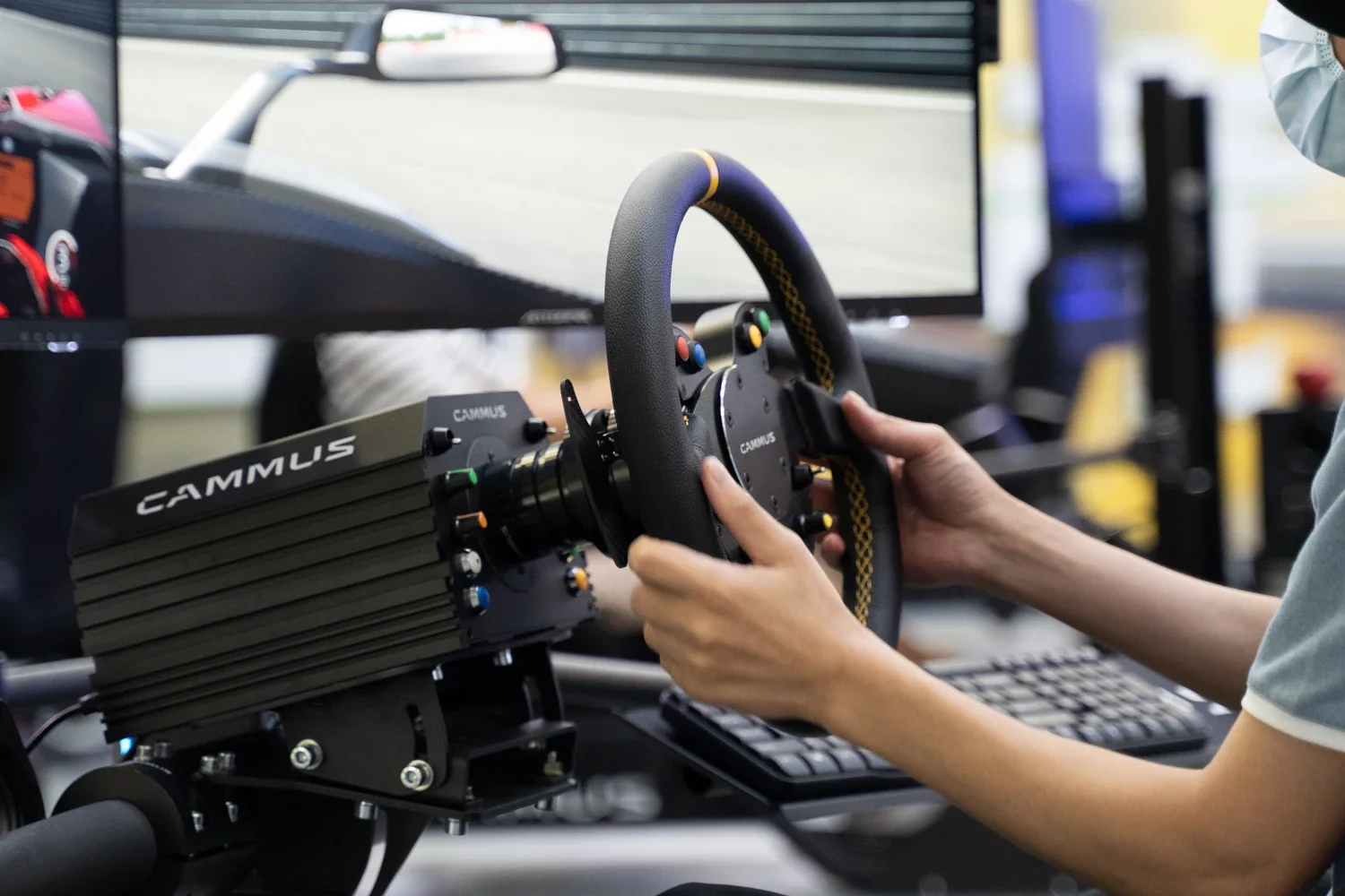 CAMMUS Sim PC Game Car Simulator Controller Gaming Racing Simulation Lenkradsatz für PC-Nabe und Multifunktionstasten