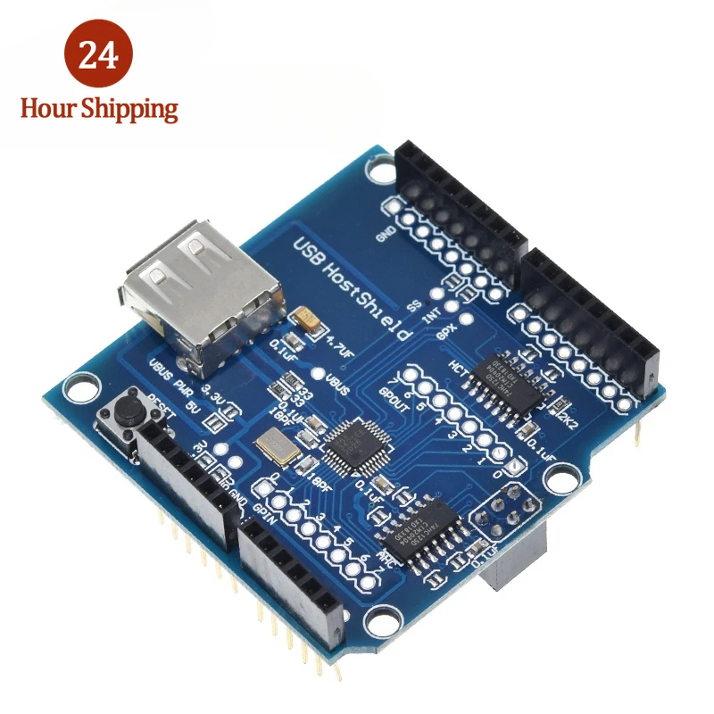 USB Host Shield 2.0 for Arduino UNO MEGA ADK Compatible for Android ADK DIY Electronic Module Board