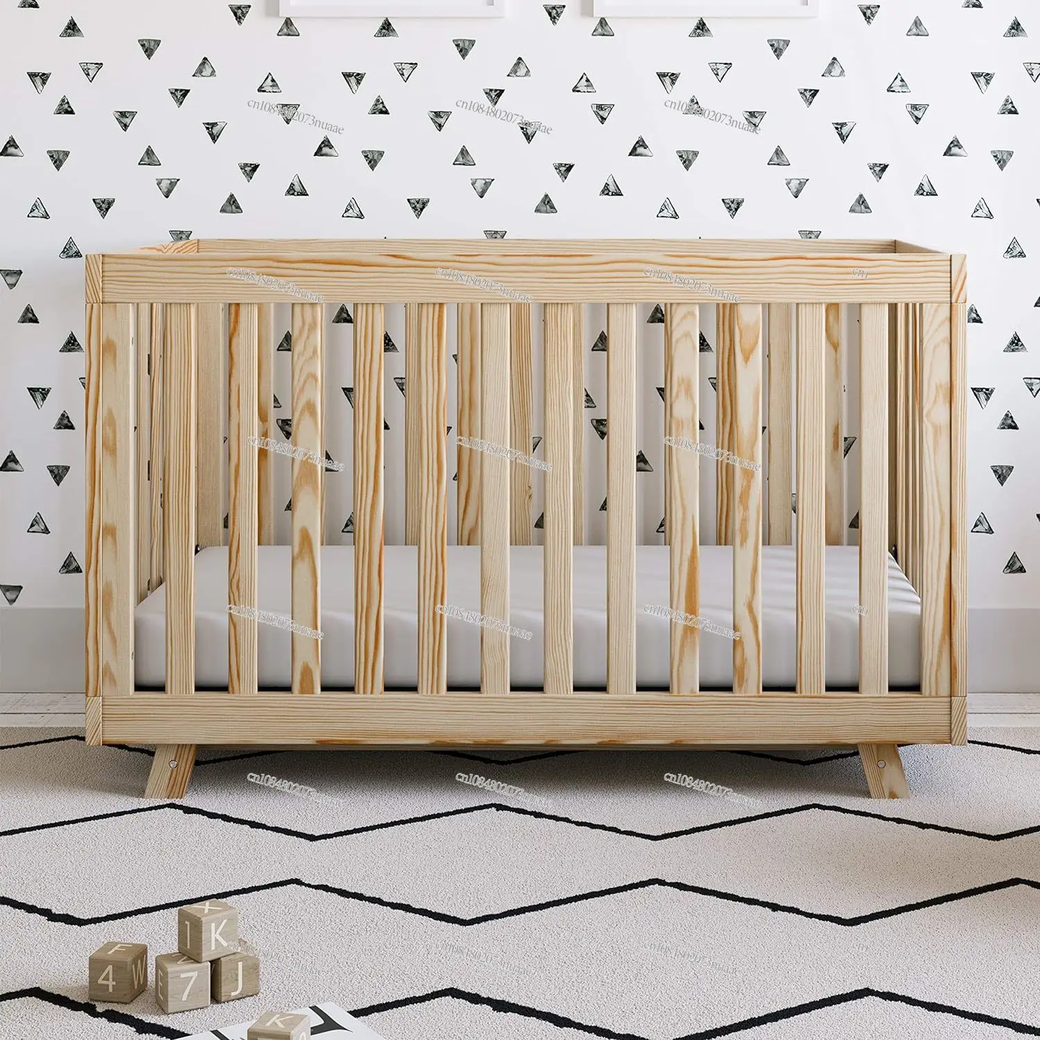 Convertible 3-in-1 Baby Crib, Converts from Baby Crib to Toddler Bed and Daybed, Mattress Sold Separately