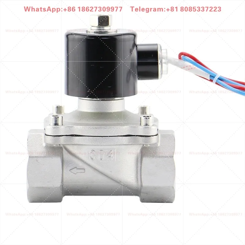 Stainless steel electromagnetic control water and gas switch valve 2 . 4.6DN152053240 inch 08AC220DC24V normally closed
