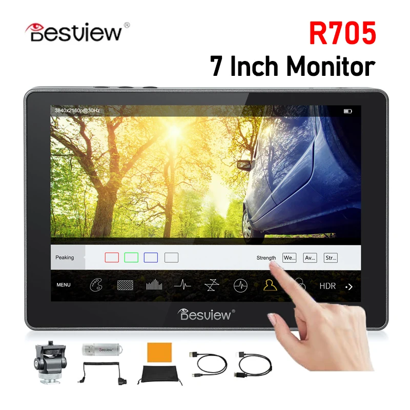 

Desview R705 Camera Field Monitor 7 Inch 3D LUT DSLR HDMI-compatible IPS Touch Screen Full HD 1920x1200 Monitor With D-Tap Cable