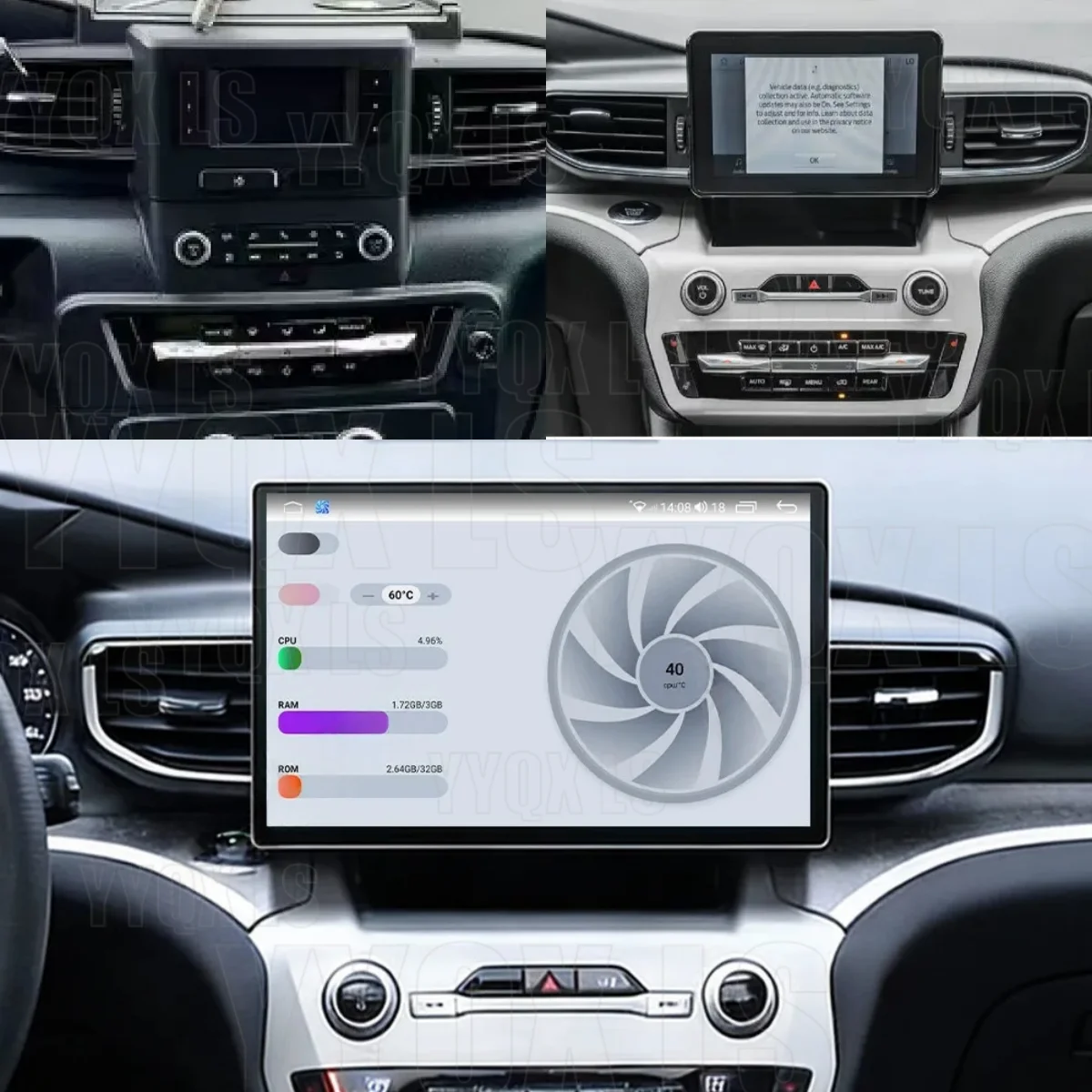 For Ford Explorer 2021-2025 Auto Multimedia Video Player Car Radio Screen Android Carplay 4G GPS Navigation Stereo Head Unit