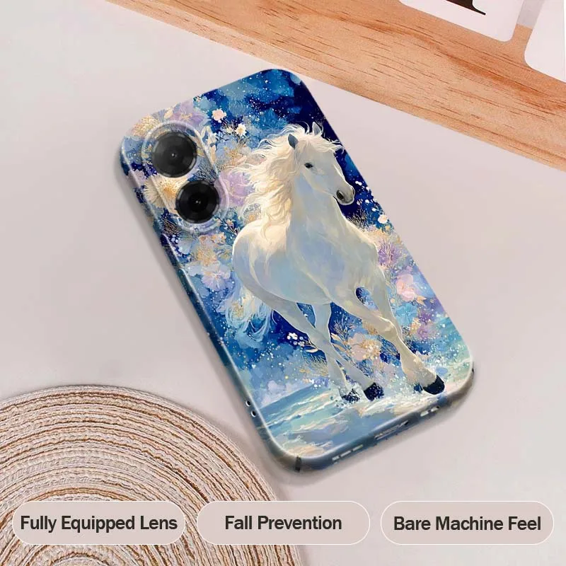 

Shining White Horse Beautiful Phone Case For Xiaomi Mi Poco F3 F4 F5 F6 F8 X3 X4 X5 X6 X7 M3 M4 M5s M6 GT Pro 5G Feilin Shell