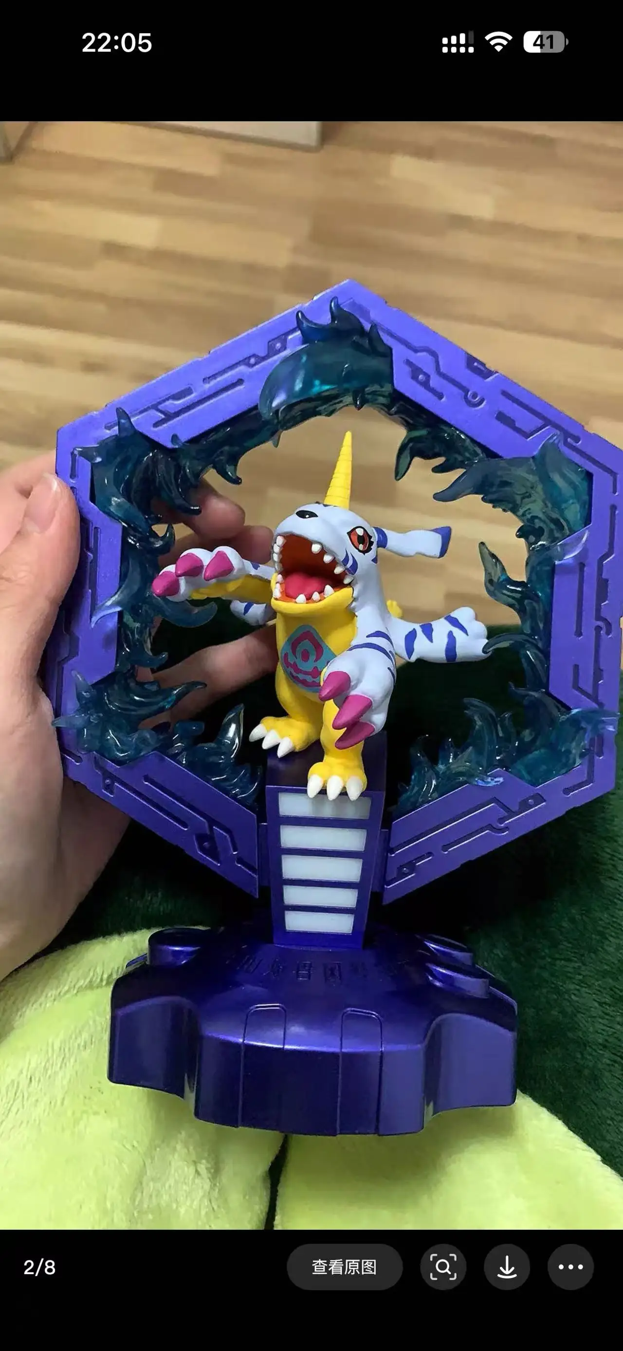 Genuine New BANDAI Digimon Adventure Agumon Gabumon Cartoon Bedside Lamp in Shelf Anime Figures Brand New Original in Stock