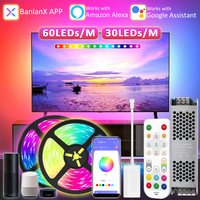 24V Wifi RGBIC Running Water Flowing LED Strip 5050 Pixel 5M 10M 15M 20M RGB Tape Lamp APP Alexa Voice Control Decor Lighting