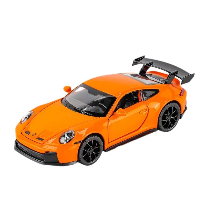 Modèle de voiture Porsche 911 GT3 en alliage métallique moulé sous pression, haute simulation, son et lumière, nervure arrière, collection de jouets pour enfants, cadeaux, F582, 1:32