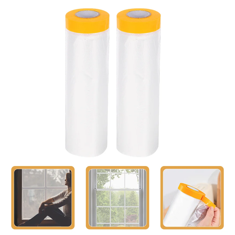 

2 Rolls Window Film Insulation Kit Films Weatherproofing Kits Pe Sealer for Winter