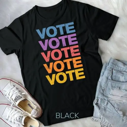 Vintage Retro Colors VOTE Baseball Tee Unisex T-shirt