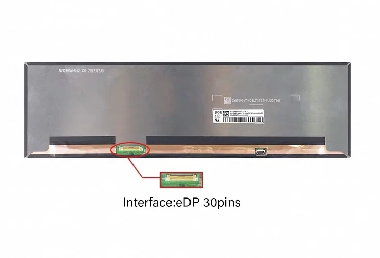 Brand-New, Genuine 12.6-inch LCD Screen, Widescreen, NV126B5M-N42, Secondary Monitor for Computer Case, Ultra-Wide Screen
