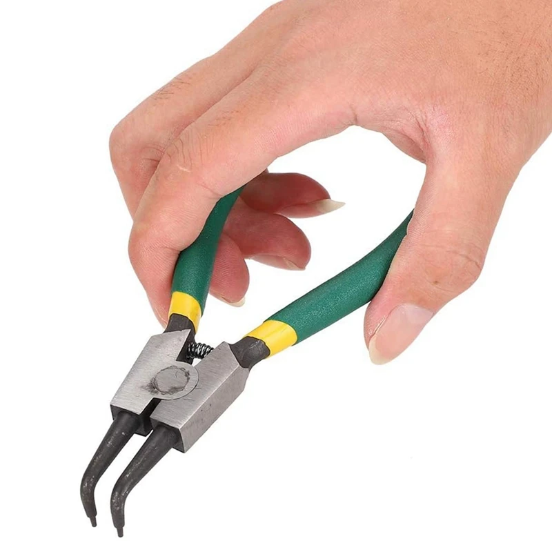 【Top Picks】4 Piece Circlip Pliers Set, Includes Snap Circle Pliers For Mini Internal & External Use, Straight & Bent Tips