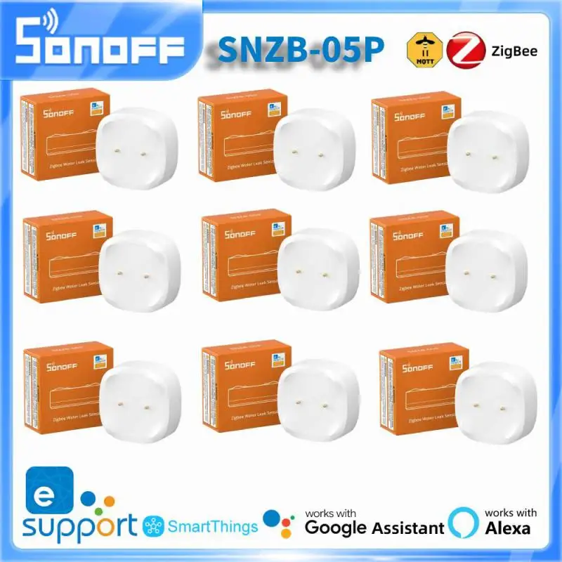 NEW 1pcs SONOFF SNZB-05P Zigbee Water Leak Detector 5 Years Lifetime IP67 Waterproof Smart Home With Alexa Google Home MQTT