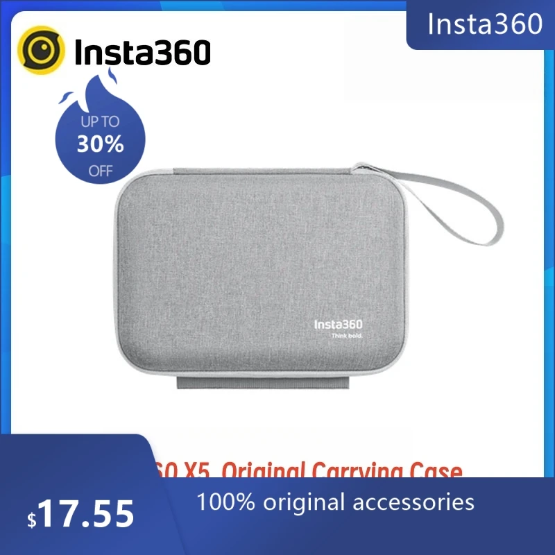 Insta360 X5 Estuche de transporte Original bolsa de almacenamiento de carcasa dura EVA para cargador de cámara accesorios organizador de viaje