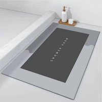 Absorbent Bath Mats Shower Room Non-Slip Bathroom Bathtub Mat Quick-Drying Floor Mats Toilet Foot Pad Easy-cleaning Bathmat
