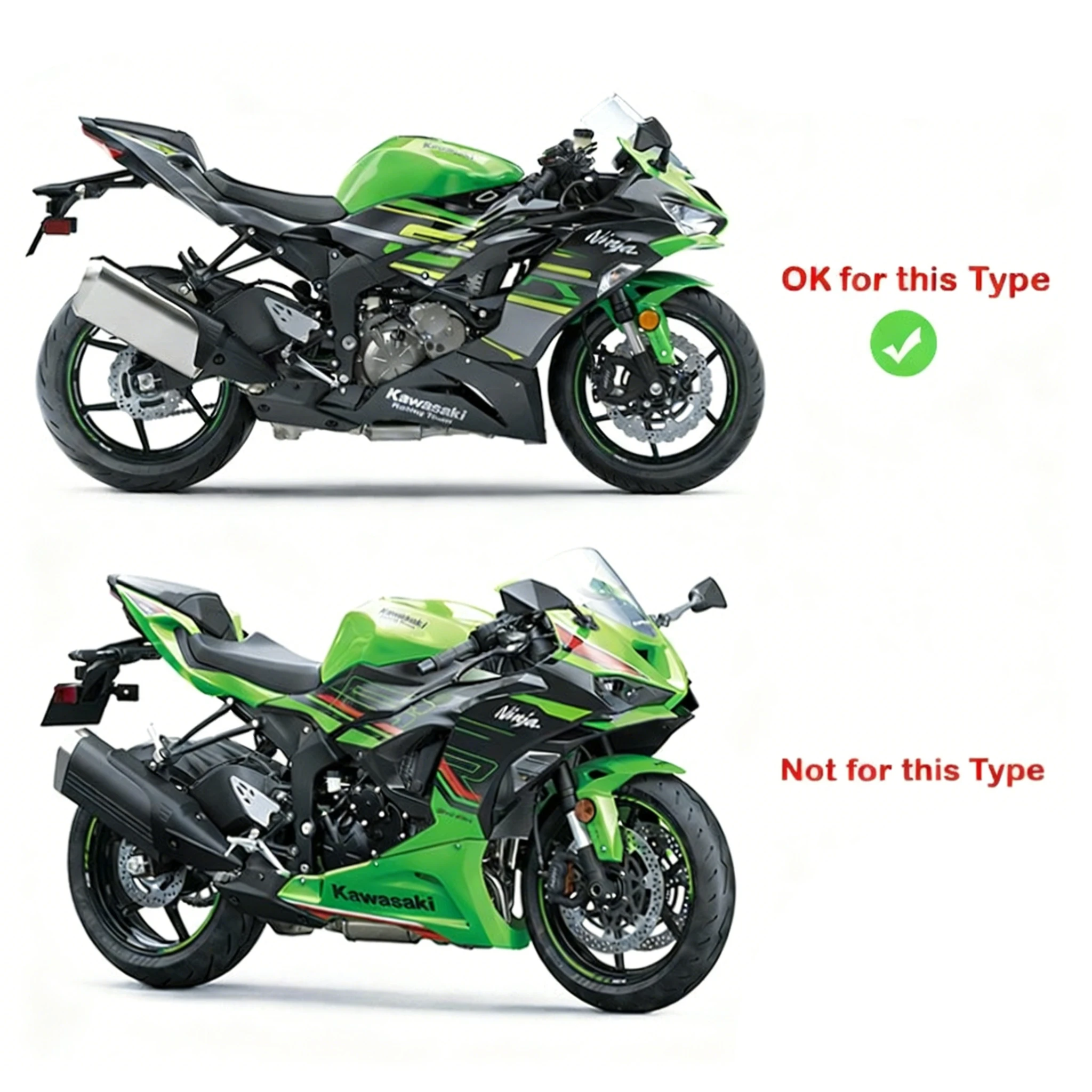 Exhaust Systems For Kawasaki Ninja ZX6R ZX636 2009-2022 Modified System Exhaust Mid Link Pipe Exhausts Pipes 4
