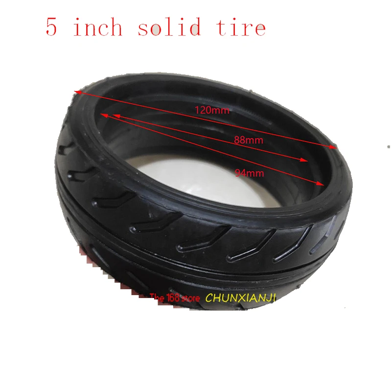 High-quality 5-inch tubeless solid tire, 120 mm in diameter, for electric scooter 5\