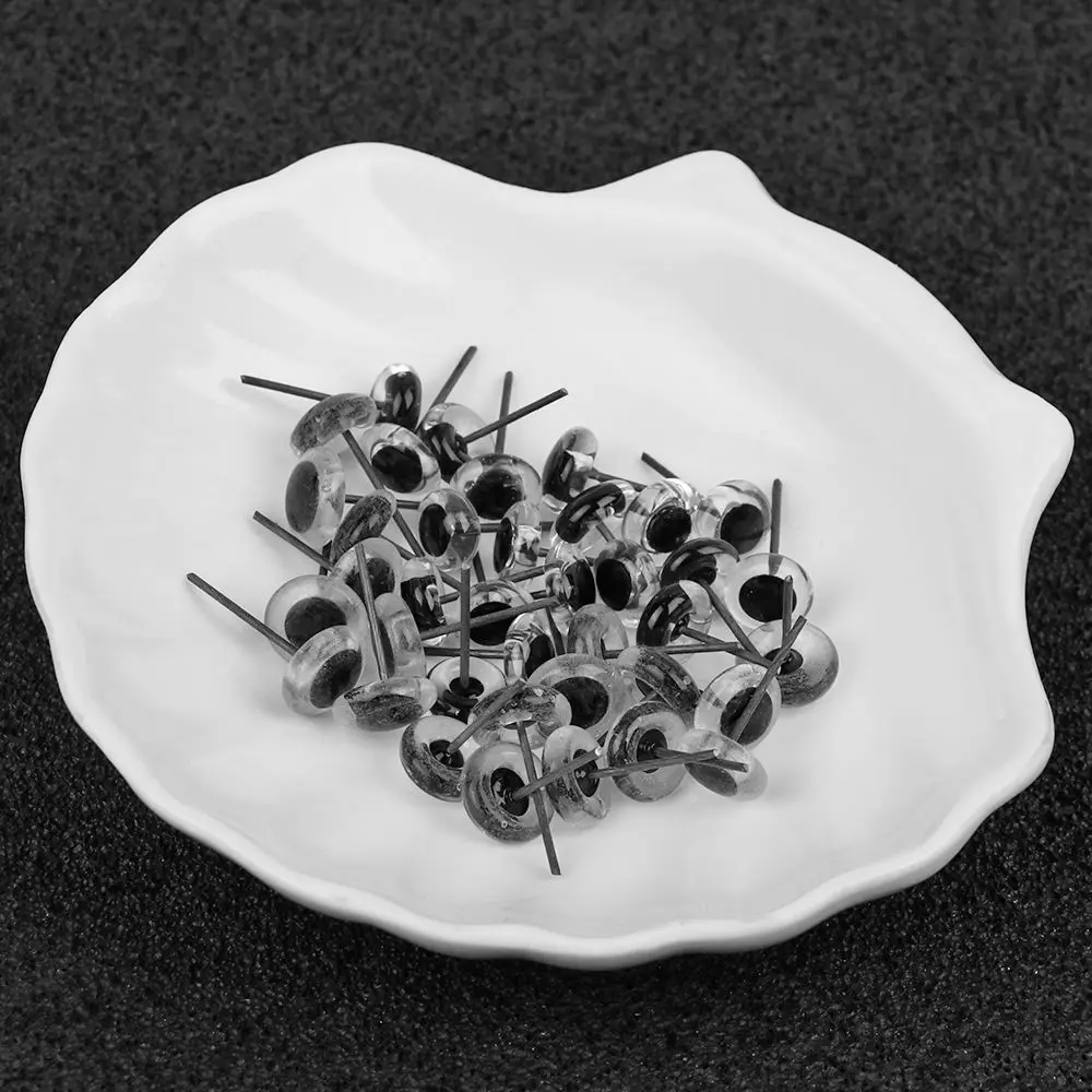 لتقوم بها بنفسك البلاستيك 3/4/5/6/7/8/9/10 مللي متر الحيوانات الدمى صنع دمى اكسسوارات الدببة إبرة التلبيد عيون الزجاج الشفاف