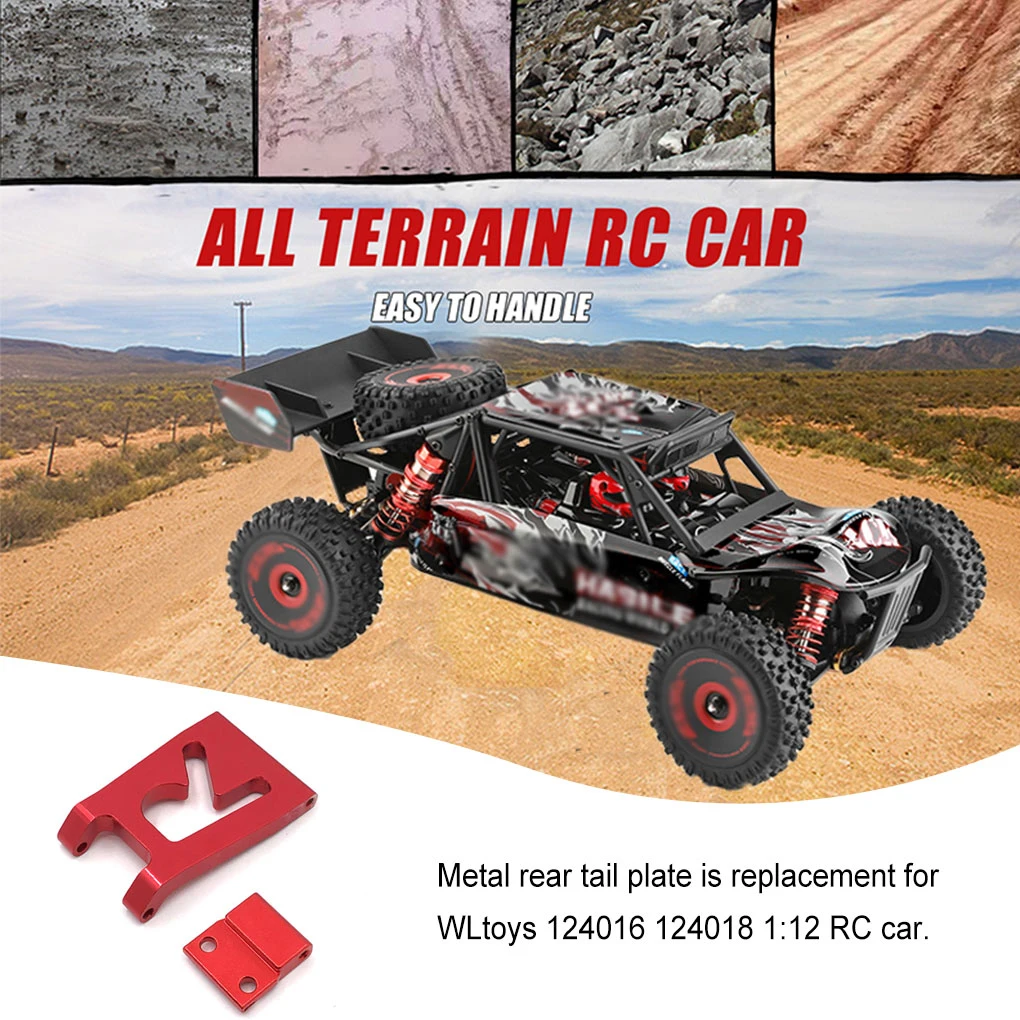 Achterstaartplaat 1:12 Crawler Auto Upgrade Onderdeel Reparatie Geschenken Zilver